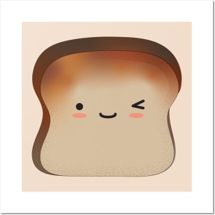 Kawaii Bread Aesthetic Shokupan Milk Bread Toast Posters and Art